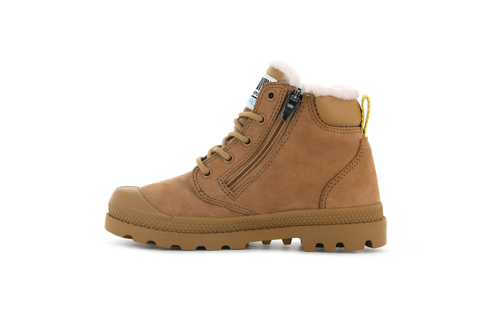 Botas Palladium PAMPA HI CUFF WPS OZ Niños Marrones | Costa Rica-06238